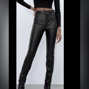 Zara High waist faux leather leggings